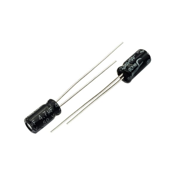 خازن الکترولیت 4.7uF-50V (JWCO) بسته 100تایی