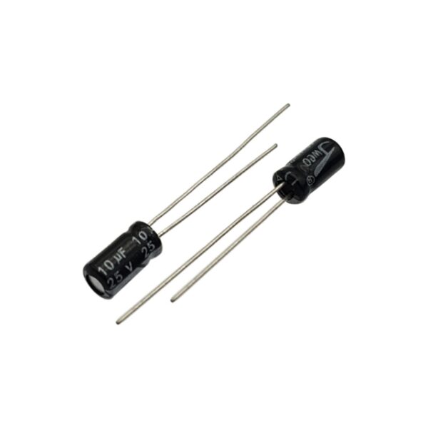 خازن الکترولیت 10uF-25V (JWCO) بسته 1000تایی
