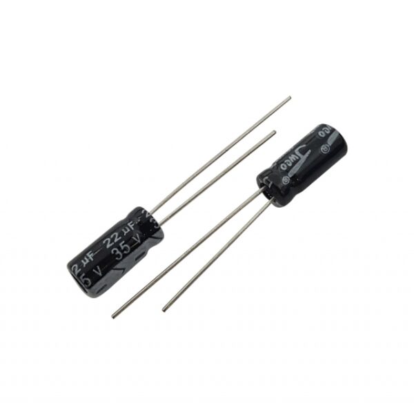 خازن الکترولیت 22uF-35V (JWCO) بسته 100تایی