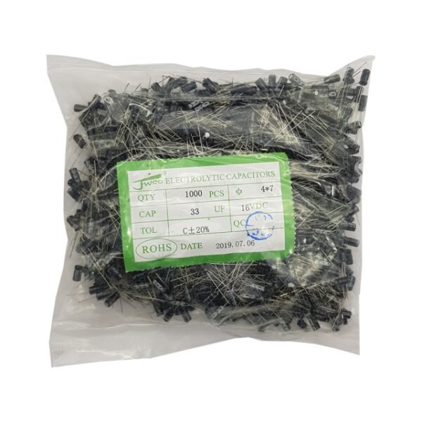 خازن الکترولیت 33uF-16V (JWCO) بسته 100تایی
