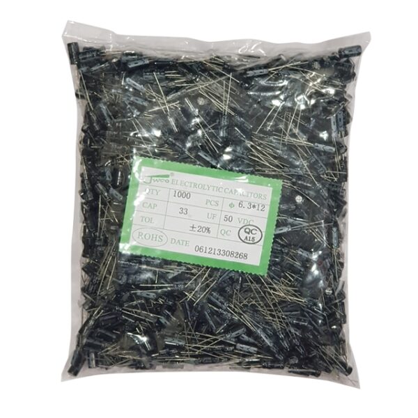 خازن الکترولیت 33uF-50V (JWCO) بسته 1000تایی