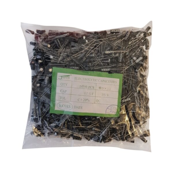 خازن الکترولیت 47uF-35V (JWCO) بسته 1000تایی
