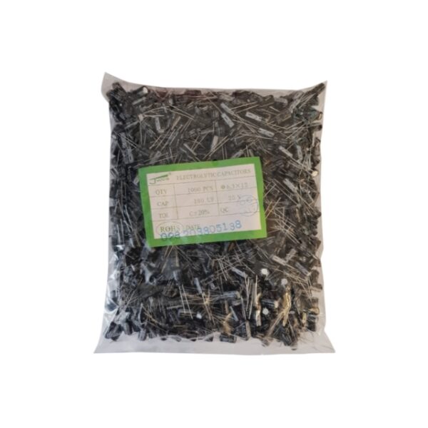 خازن الکترولیت 100uF-25V (JWCO) بسته 1000تایی