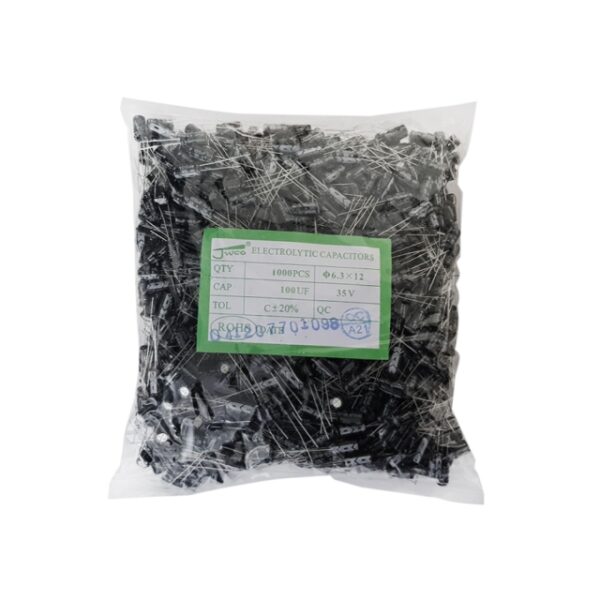 خازن الکترولیت 100uF-35V (JWCO) بسته 1000تایی