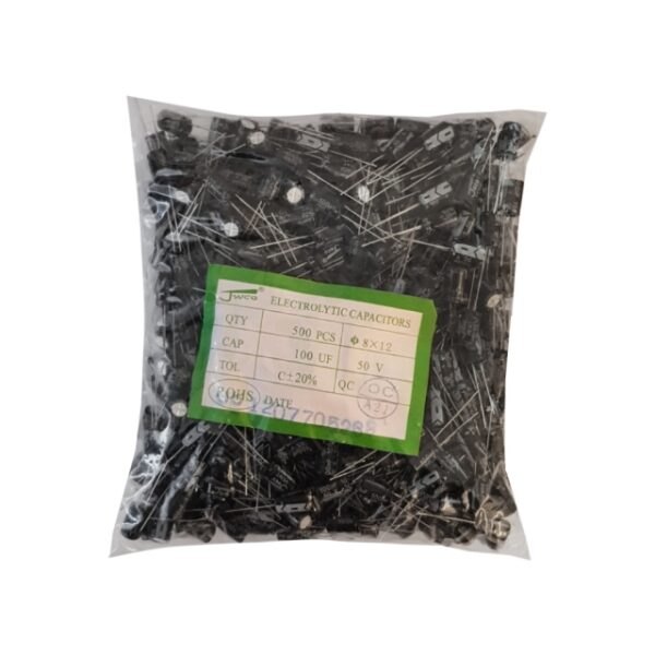 خازن الکترولیت 100uF-50V (JWCO) بسته 500تایی