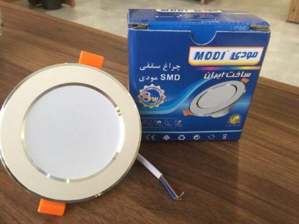 پنل بک لایت 8 وات SMD دور نقره ای مودی
